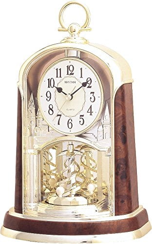 Rhythm-Clocks-Woodgrain-Spiral-Model-4SG713WS23-0 Woodgrain Spiral Rhythm Clock 4SG713WS23