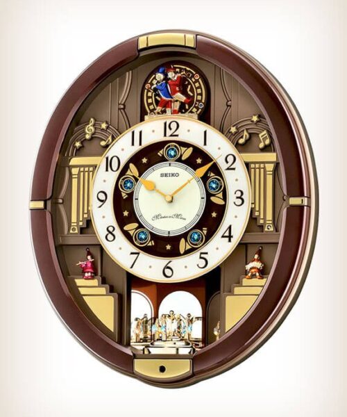 Seiko QXM488BRH Danube Melody In Motion Alarm Clock