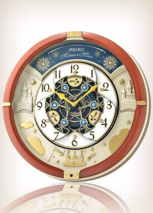 Seiko QXM378B Brown Case Melodies in Motion Clock