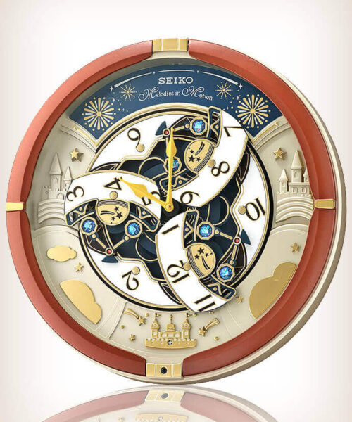 Seiko-QXM378B-Clock-2 Seiko QXM378B Brown Case Melodies in Motion Clock