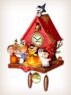 Peanuts Halloween Party Cuckoo Clock with Lights Music Motion