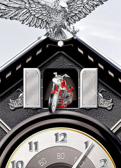 Motorcycle Time Of Freedom Cuckoo Clock Motorcycle Time Of Freedom Cuckoo Clock