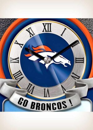Denver Broncos wall clock