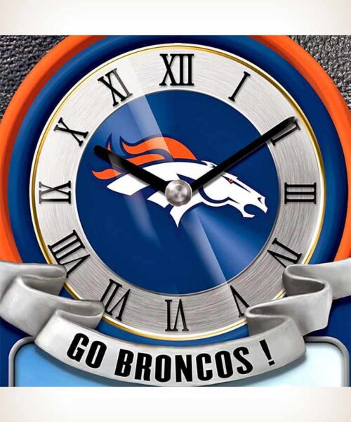 Denver-Broncos-Wall-Clock-2 Denver Broncos wall clock