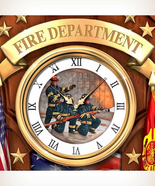 Glen-Green-Firefighter-Cuckoo-Clock-2 Commitment To Courage Firefighter Cuckoo Clock