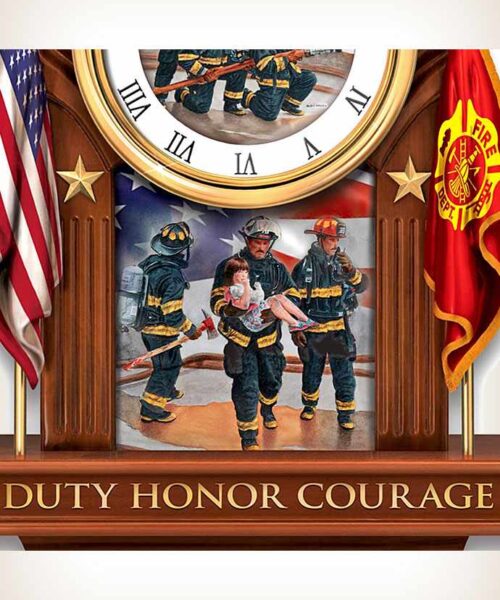 Glen-Green-Firefighter-Cuckoo-Clock-3 Commitment To Courage Firefighter Cuckoo Clock