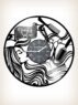 Beauty Salon Hairdresser Vinyl Clock