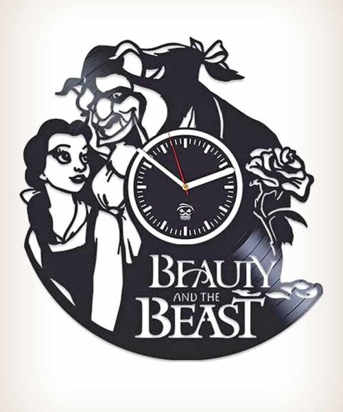 Disney Beauty And The Beast Vinyl Clock