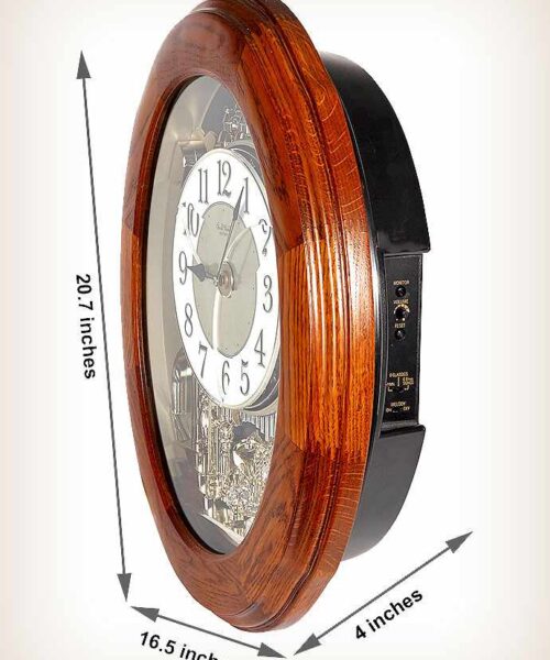 Joyful Nostalgia Oak Rhythm Clock 4MH852WD06-3 Joyful Nostalgia Oak Rhythm Clock 4MH852WD06-3