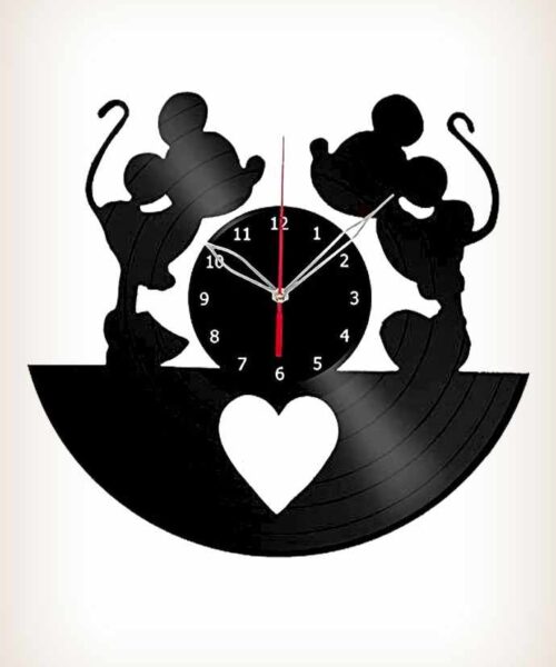 Mickey and Minnie Mouse Disney Vinyl Clock