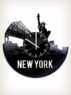 New York Skyline Design Vinyl Clock